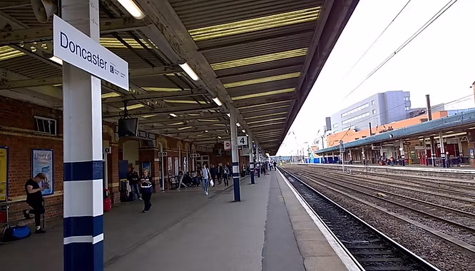 Doncaster train station, a link to book a train to Doncaster