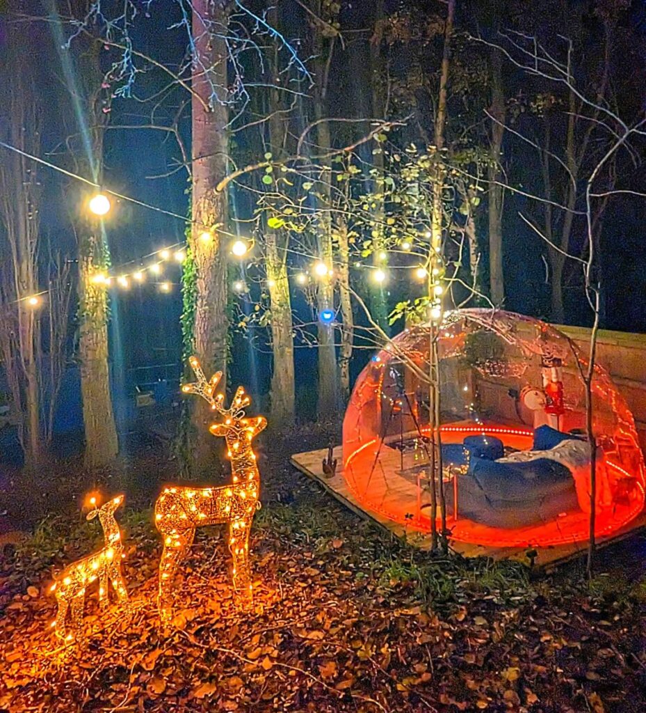 Stargazing dome for romantic winter hot tub breaks